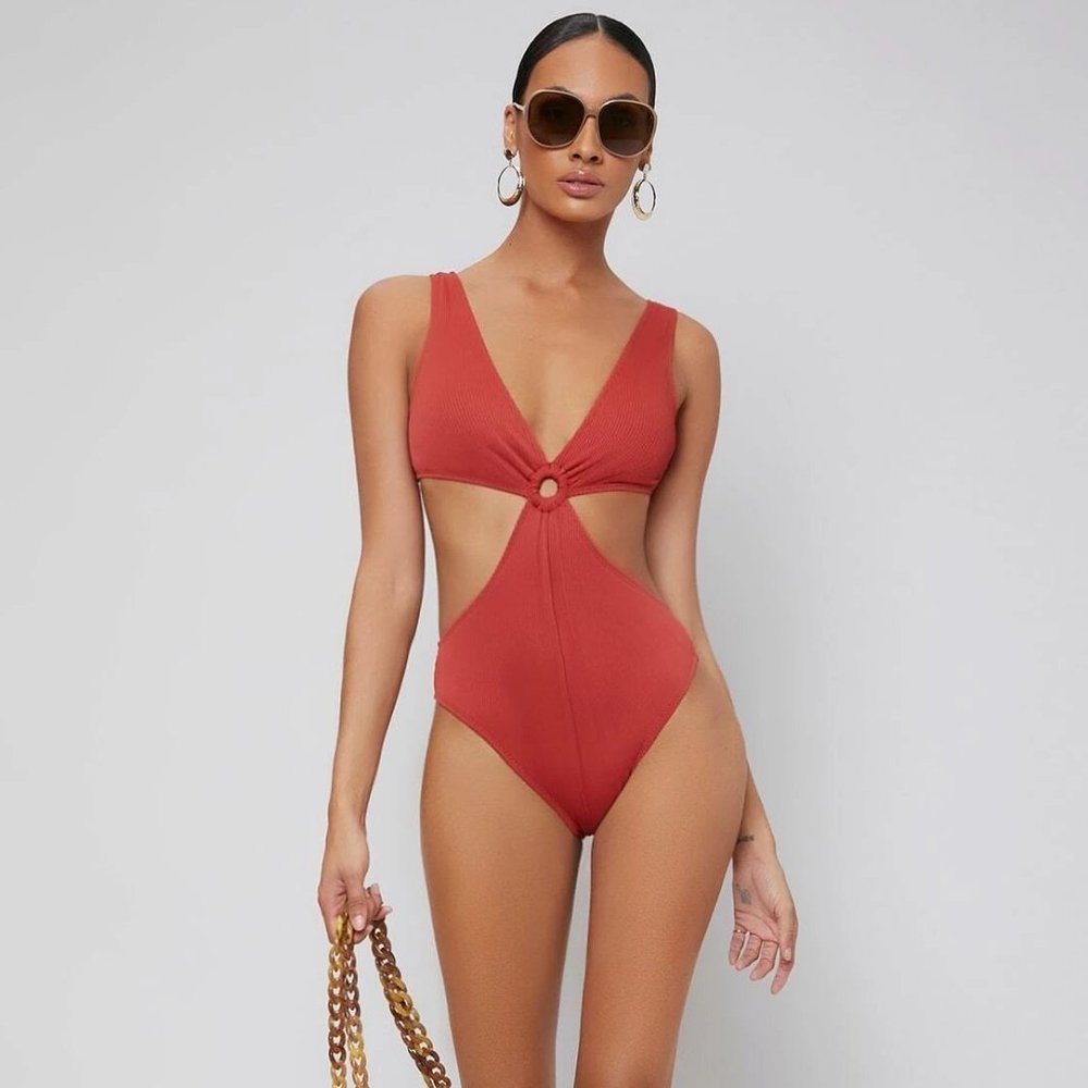 Shein MOTF O-Ring Cut Out Swimsuit
